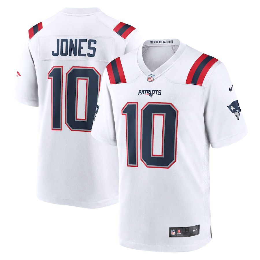 Men New England Patriots #10 Mac Jones Nike White Player Game NFL Jersey->new england patriots->NFL Jersey